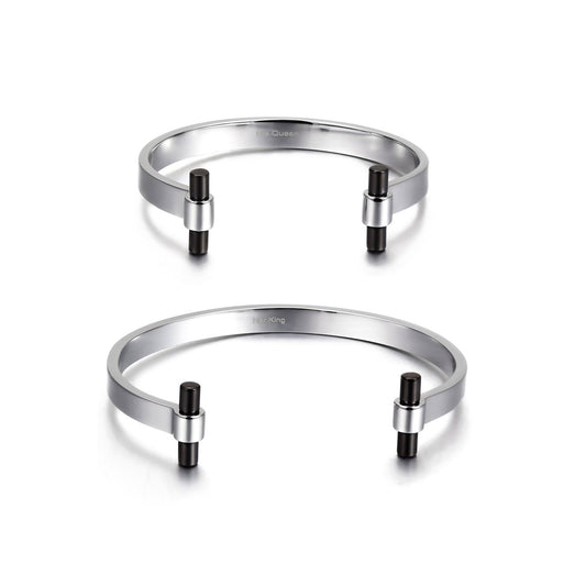 Silver Love Couple Cuff